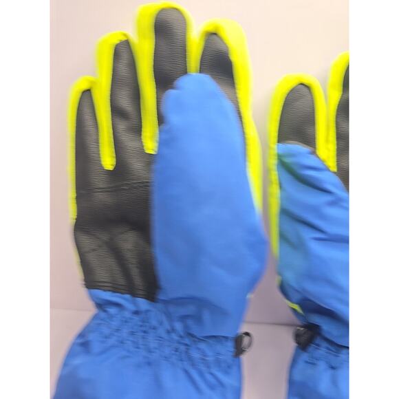 Marsnow Childrens Nylon Gloves Fleece Lined Blue,Black, And Yellow - Picture 3 of 5
